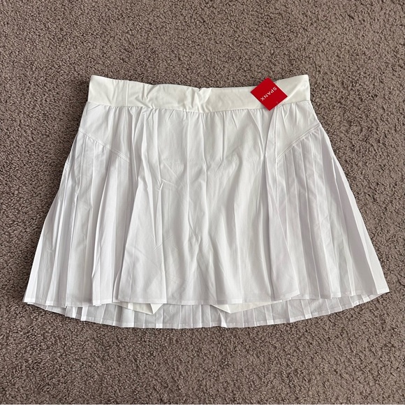 Spanx Get Moving Pleated Skirt White Womens 1X - Picture 1 of 12